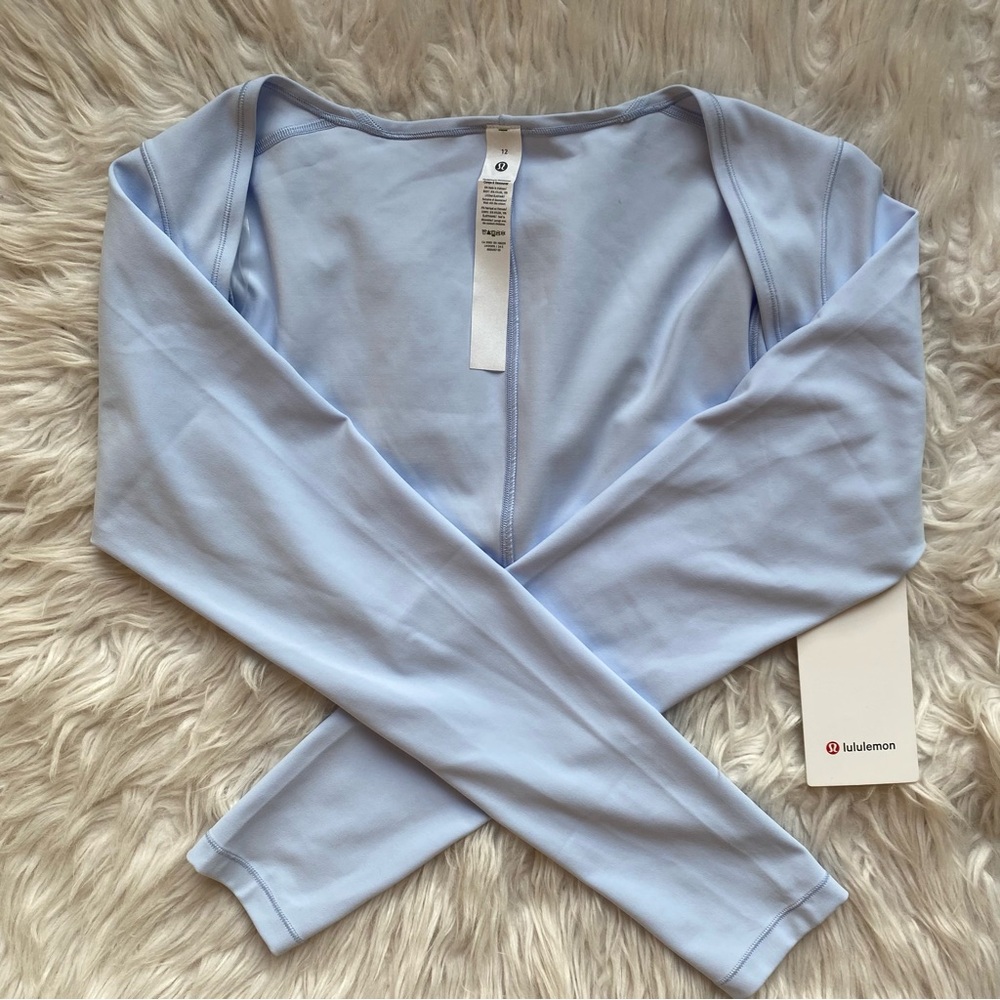 Lululemon Nulu Long-Sleeve Yoga Shrug Women’s Size 12 Windmill